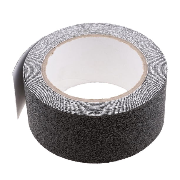 5m/rollo CINTA DE SEGURIDAD TEXTURIZADA ANTIDESLIZANTE PELDAÑO DE ESCALERA PARA PISOS DE S Negro 5mx50mm Sharpla Cintas antideslizantes de seguridad