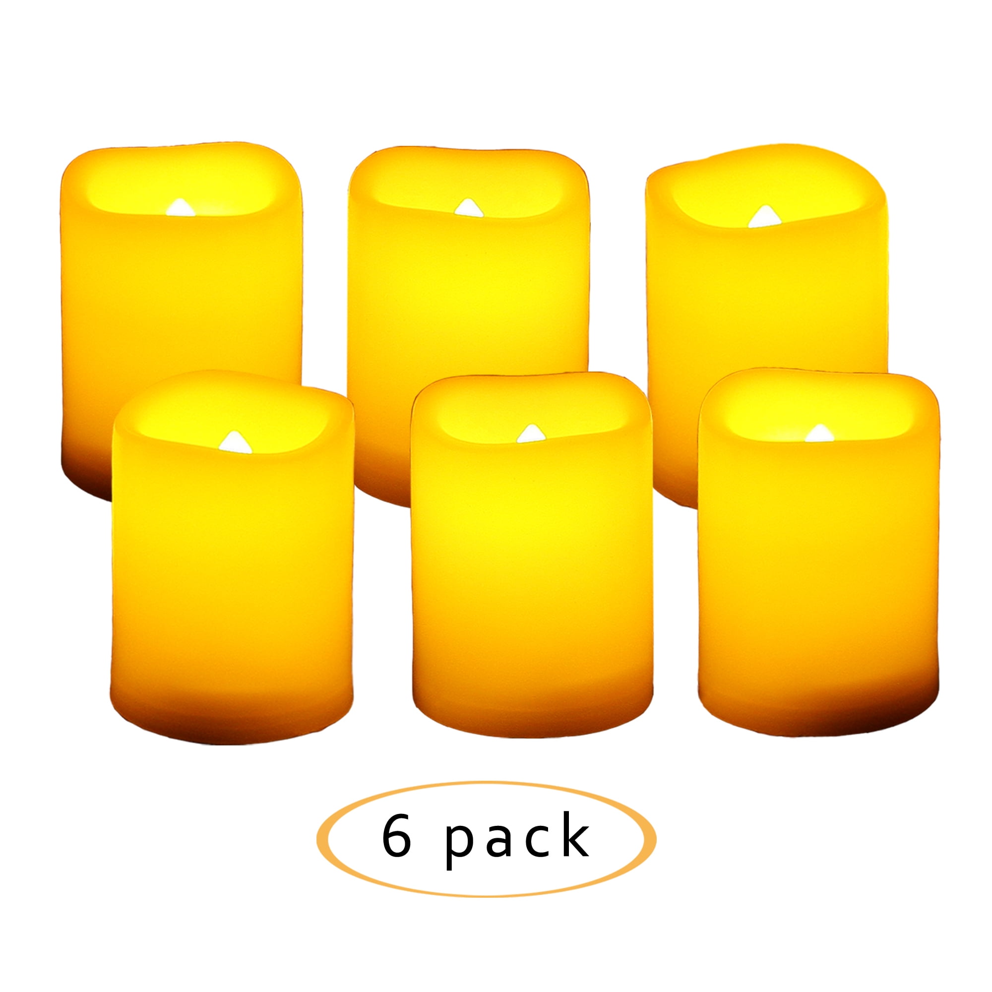 Candle Choice 6PackFlameless LED Battery Votive Candles Realistic
