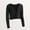 Black, variant on Liyamei Autumn Winter Toddler Girls Long Sleeve Warm Solid Color Blouse Ballet Wrap Tops Velvet Dance Sweater Girls Crop Tops Size 8-10 Years