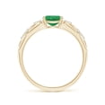 thumbnail image 2 of ANGARA Natural Oval Emerald Vintage Style Ring with Diamond Accents in 14K Yellow Gold for Women (Size-7x5mm) | May Birthstone, Birthday, Anniversary, Jewelry Gift for Women | Natural Emerald Ring, 2 of 9
