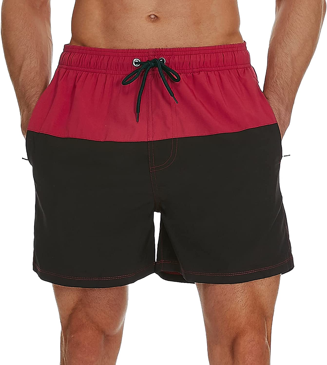 Slim Swim Shorts With Zipper Pockets 