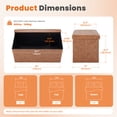 thumbnail image 6 of CONCETTA 30" Storage Ottoman Bench, Foldable Storage Chest, End of Bed Foot Stool with Padded Seat, Bedroom Bench, Support 660lbs, PVC Brown, 6 of 11