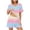 Blue, variant on Enjoytime Cute Pajama Sets for Women Print Comfy 2 Piece Sleepwear Short Sleeve Button Down Shirts with Shorts Loungewear Set
