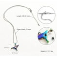 thumbnail image 2 of Hummingbird Cremation Jewelry Keepsake Stainless Steel Human Pet Urn Necklace for Ashes for Women Men Memorial Pendant, 2 of 6