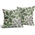 thumbnail image 2 of Sage Green Grey Gray Pillow Covers 20x20 Set of 2 Geometric Art Flower Print Decorative Outdoor Pillowcases Modern Abstract Floral Farmhouse Throw Cushion Case Decor for Couch Sofa Bed, 2 of 6