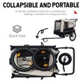 thumbnail image 4 of YLLN 2-in-1 Bike Trailer & Push Cart for Pets - Detachable Bike Hitch & Push Handle Included - All-Terrain Wheels, Quick Release Wheel, Non-Slip Floor, Internal Leash, Holds Up to 88 lbs, Beige, 4 of 6