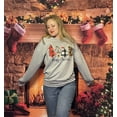 thumbnail image 6 of VILOVE Women Merry Christmas Sweatshirt Plaid Leopard Tree Graphic Long Sleeve Pullover Xmas Lightweight Holiday Tee Tops, 6 of 8