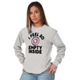 thumbnail image 3 of So Empty Inside Donut Sweet Tooth Plus Size Long Sleeve Graphic Tee Shirt Brisco Brands 2X, 3 of 5