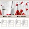 thumbnail image 5 of Red Tulip Flowers Swag Curtains for Kitchen/Bedroom/Living Room, Spring Floral Vintage Drum Rustic Scalloped Curtains 63 Inch Long, Window Swag Topper Curtains Valances 2 Panels Set 36"x63", 5 of 8
