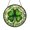 Acrylic 3.5 Inch, variant on Clover Leaf Stained Glass Style Suncatcher Window Hanging, Botanical Green Leaf Window Ornament with Clover Design