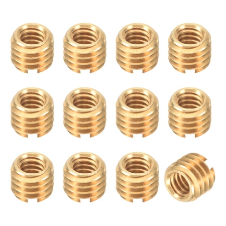 Uxcell 12PCS 1/4"-20Female to 3/8"-16Female Convert Screw Adapters - 0.37 x 0.31Inch Brass Tripod Thread Adapter Mount, Stable Tripod for Camera Monopod/Video DSLR/SLR, Yellow