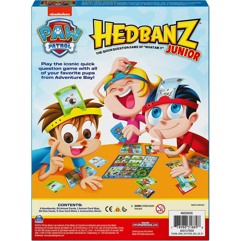 HedBanz Junior PAW Patrol, Picture Guessing Board Game, for Families and  Kids Ages 5 and up