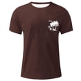 thumbnail image 3 of Yaoyar Men Tshirts Hawaiian Print Graphic Tees Crewneck Solid Color Basic Vacation Casual Beach Holiday T-Shirts, 3 of 4