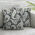 thumbnail image 3 of Chilfamy Paisley Pattern Tentacles Ultrafine Detailed Painting Print Pillow Covers for Couch Pillow Case 1PC Square Design 12x12in, 3 of 5