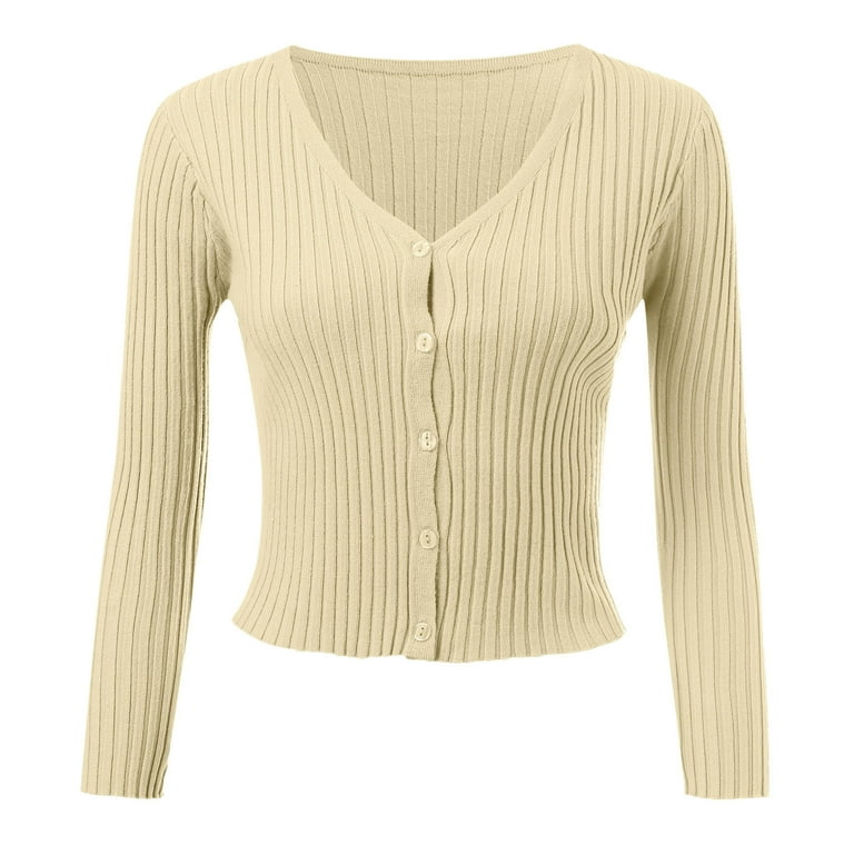 Mnjin Spring Fall Short Cardigan Women Long Sleeve Open Mnjin Spring Fall Short Cardigan Women Long Sleeve Open