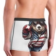 thumbnail image 4 of Bingfone Patriotic Boxing Bear Art Men's Underwear - Casual Stretch Boxer Briefs-Medium, 4 of 7