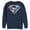 Navy Blue, variant on Men's Superman Logo Geometric Sweatshirt Black 2X Large