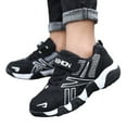 thumbnail image 6 of ZHOGXU Big Kids Boys Sneakers Soft Sole Non Color Block Lace Up Mesh Breathable Comfortable Lightweight Sports Shoes For Casual Daily Wear White 32, 6 of 9