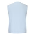 thumbnail image 4 of Nnhblu Mens Undershirts V-Neck Sleeveless Cotton Linen Waistcoat Vest Sky Blue XXXL, 4 of 9