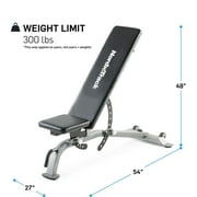 NordicTrack Adjustable Weightlifting Bench with Comfortable Padded Seat and Incline/Decline Functionality