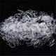 thumbnail image 3 of Jumpingount 1000 Uds. Bandas elásticas, cuerda para el pelo, banda de goma para niñas y mujeres, lazo para el pelo, soporte para Coleta, accesorios, Accesorio para el cabello blanco 2.5 cm Jumpingount AP1235-02B, 3 of 6