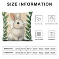 thumbnail image 5 of TIAOTIAOHOU Easter Pillow Covers - Happy Easter Plaid Rabbit Design with Eucalyptus Leaves and Hello Spring - Case Decoration for Sofa Couch, 5 of 5