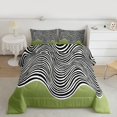 thumbnail image 2 of Homewish Fashion Abstract Artwork Full Size Comforter Sets, Chic Stripe Waves Bedding Comforter Set, Teens Adult Men Women Reversible Bedding Sets, Super Cozy Room Decor, 3-Piece, 2 of 8