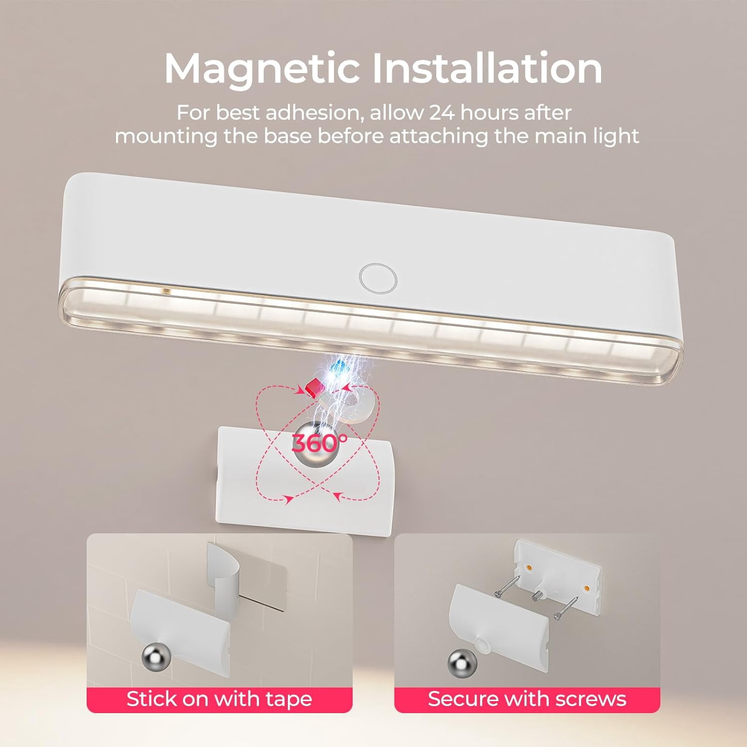 Wireless Vanity Lights for Mirror Set of 2, 4000mAh Rechargeable Stick On Makeup Light, CCT Modes & Dimmable Brightness, Cordless for Mirror Vanity Bathroom