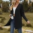 thumbnail image 5 of Lovskoo Cardigan Sweaters for Women Open Front Fall Spring Coat Long Sleeve Pocket Blouse Clothing Loose Oversized Winter Outerwear Tops Black, 5 of 8