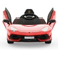 thumbnail image 6 of Eastvita Kids 12V Ride on Car for Electric Vehicles Battery Powered Sports Car with 2 Speeds Sound System LED Headlights and Hydraulic Doors, 6 of 10