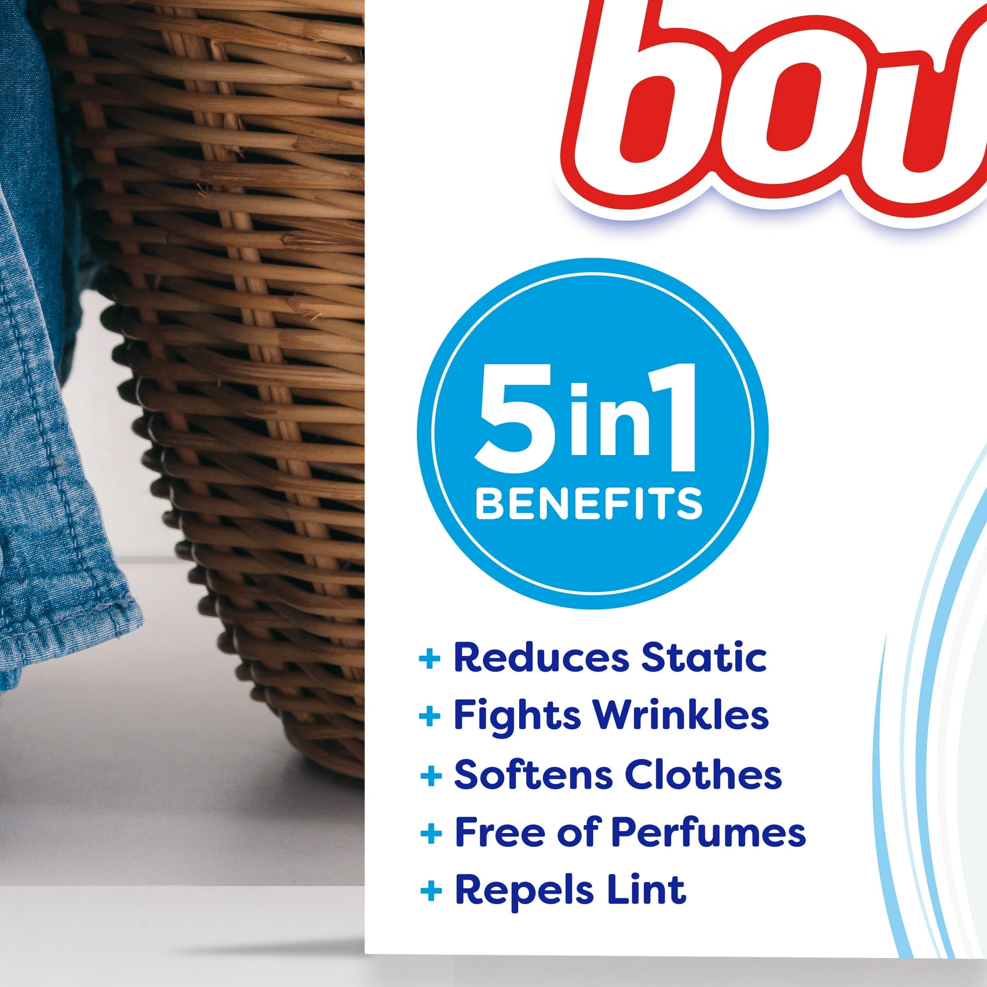 Bounce Free & Gentle Fabric Softener Dryer Sheets, Unscented, 240 Count