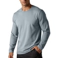 thumbnail image 3 of NMRSBDP Men's Basic Crew Neck T-Shirt Lightweight Long Sleeve Everyday Shirts for Men Soft Cotton Base Layer Tops Casual Solid Color Undershirts, 3 of 8