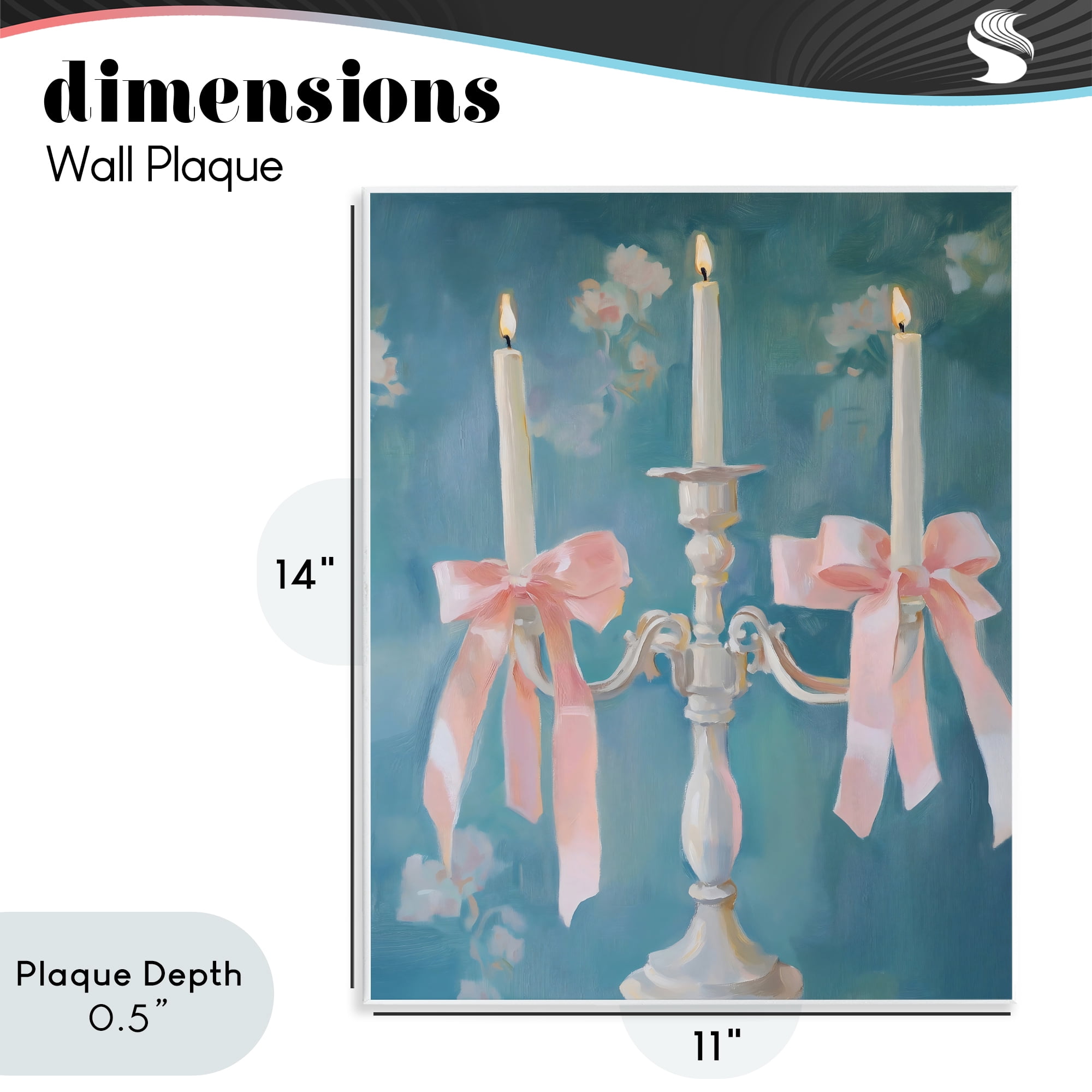 Stupell Industries Elegant Coquette Candelabra Wall Plaque Art, design by The Prints Vibe