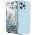 thumbnail image 1 of KOMI for iPhone 16 Case, Liquid Silicone Case with Camera Protection Soft Gel Rubber Cover with Microfiber Lining Shockproof Protective Phone Case for iPhone 16 6.1", Light Blue, 1 of 5