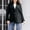 Black, variant on Sentmoon Knit Blazer Women Plus Size Collar Long Sleeve Fall Sweaters Solid Color Loose Knitted Chunky Cardigan Sweaters for Women Winter for Holiday Party Knitwear Black XL