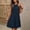Navy, variant on QUNYINEY Midi Womens Plus Size Dresses A Line Summer Casual Sleeveless Sundress Crew Neck Solid Vacation Loose Fit Dresses