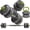 Green, variant on LIFERUN Adjustable Dumbbell Set, Soft PVC, 45lbs/67lbs Free Weight Set. 4-in-1: Barbell, Dumbbells, Kettlebell, Weight Plates,Red