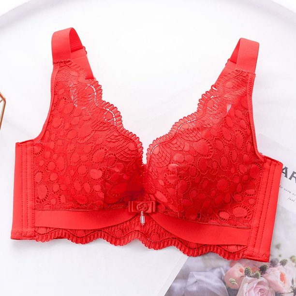 Ropa interior de látex para mujer, ajustable, pecho pequeño, fruncido, sin aro de acero, sujetador cerrado, accesorio de encaje para sujetador de pecho