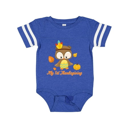 

Inktastic My First Thanksgiving Owl Gift Baby Boy or Baby Girl Bodysuit