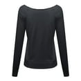 thumbnail image 2 of FashionOutfit Women's Solid Long Sleeves Wide Crew Neck Fashionable Sweatshirt, 2 of 3