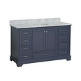 thumbnail image 5 of Harper 60" Single Bathroom Vanity with Marine Gray and Carrara Marble Top, 5 of 7