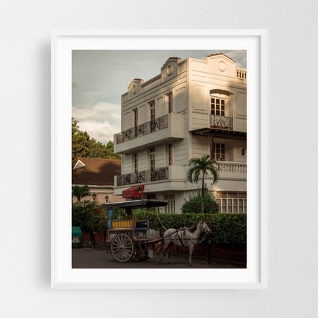 The Old Days - Manila Philippines Photography White Framed Wall Art Print 16 x 20 inches