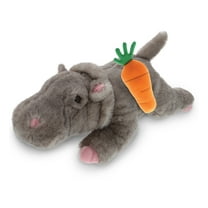 DolliBu Happy Easter Super Soft Plush Hippo with Carrot - Cute Stuffed Animals with Carrot Plush Toy, Perfect Easter Gift with Name Personalization, Spring Easter Plush Animal - 11 Inches