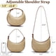 thumbnail image 4 of Bandolera de paja Herald para mujer tejida en la playa, color marrón hobo, 4 of 9