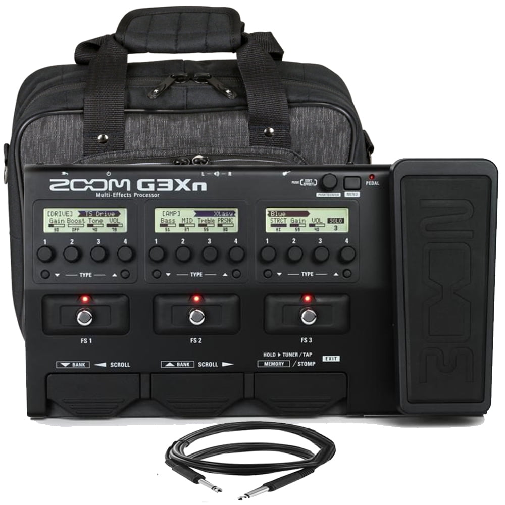 Zoom G3Xn Multi-Effects Processor with Expression Pedal + Instrument Cable   Gear Bag - Walmart.com