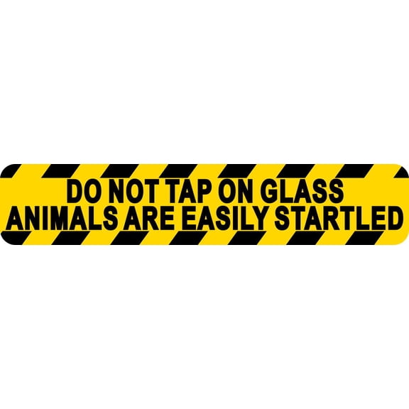 10in x 2in Do Not Tap On Glass Sticker Vinyl Stickers Decal Sign Decals