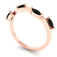 thumbnail image 2 of 0.4 ctw Wedding Band for Women - 18K Rose Gold Natural Onyx Stackable Eternity Ring, 2 of 6