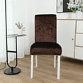 thumbnail image 4 of Skksst Spandex Velvet Dining Chair Slipcover Home Banquet Party Waterproof Seat Protector Cover, Set of 8, 4 of 6