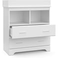 thumbnail image 5 of Storkcraft Brookside Nursery Dresser Organizer (Pebble Gray) with Changing Table Topper, Chest of 2 Drawers for Bedroom, Universal Design, 5 of 8