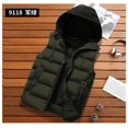 thumbnail image 4 of Chaleco para hombre, chaleco con capucha a la moda para hombre, chaqueta delgada, chaleco informal cálido sin mangas, chaleco grueso de otoño para hombre, impermeable para invierno, 4 of 4